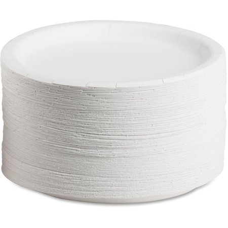 OMG 8.75 in. Coated Paper Dinnerware Plates - White OM2150294